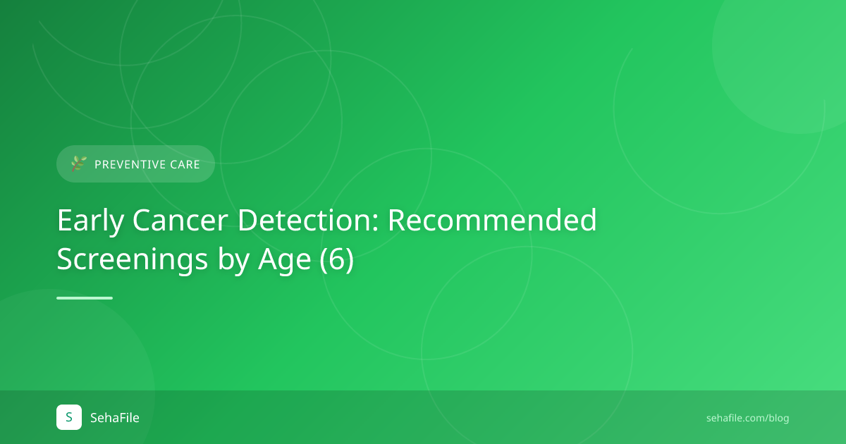Early Cancer Detection: Recommended Screenings by Age (6)